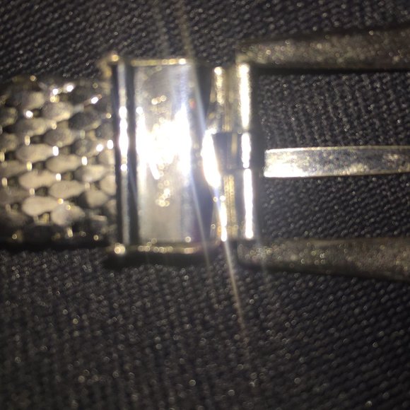 Vintage Whiting & Davis Silver Chrome Shiny Mesh Metal Slinky Belt Womens 24-28" - Picture 6 of 10